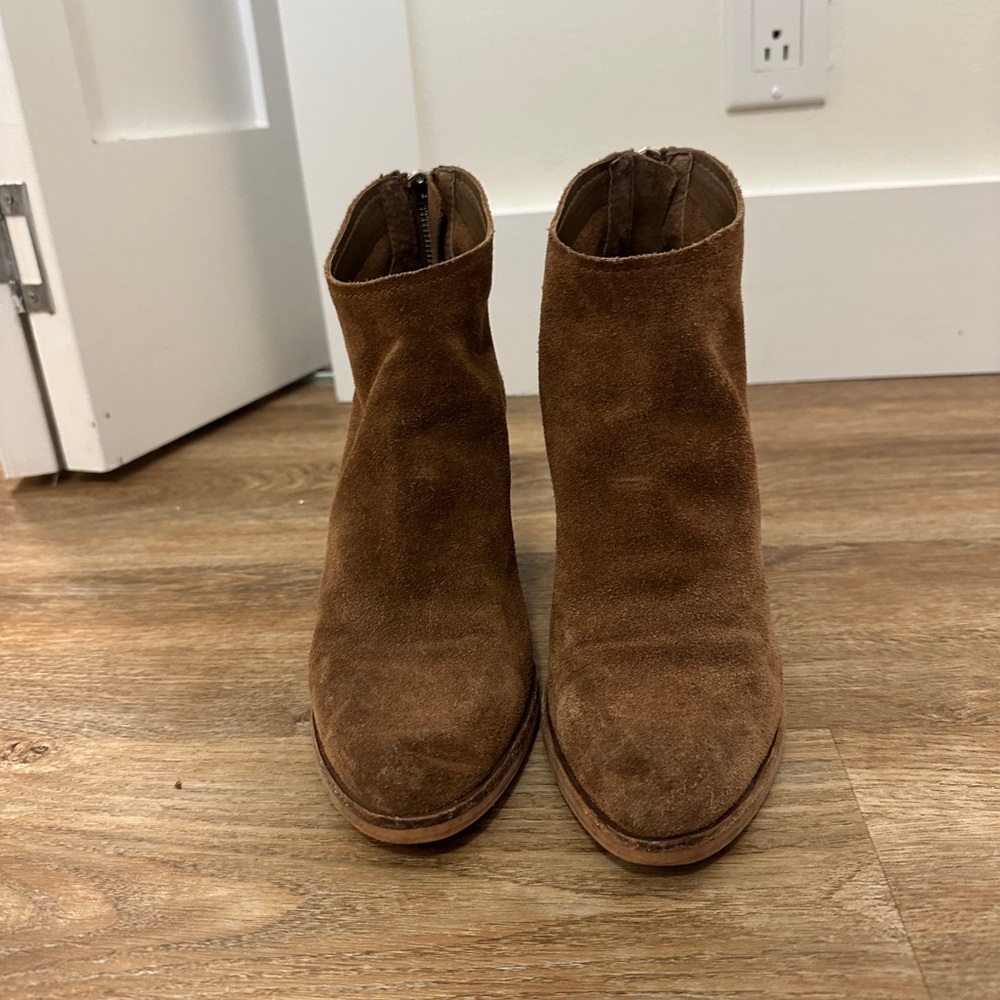 Dolce Vita Tan Suede Ankle Boots